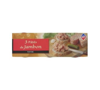 3 PATES DE JAMBON PUR PORC 229G