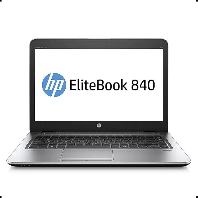 A renewed HP EliteBook 840 G3 laptop with a 14-inch HD display