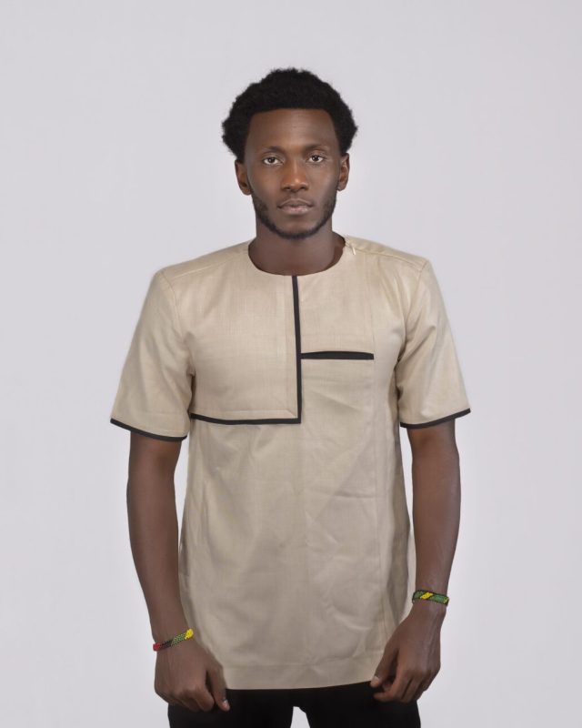 F and Y Made in Rwanda Kaki Shortsleeve Men's Shirt