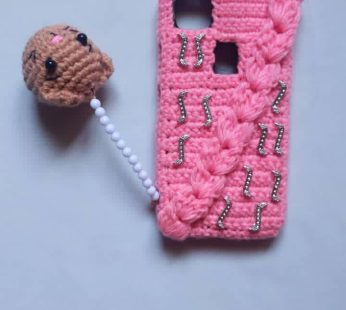 Pink Crochet phone case