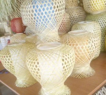 Handcrafted bamboo lamp cover