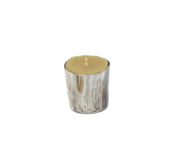 Rwandan Traditional Cow Horn Cup Candles Bees Wax
