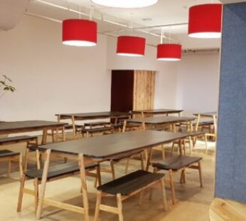 Dining Table with Bench for Cafeterias